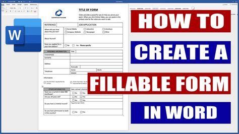 Word Fillable Form