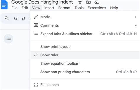 How to Create a Hanging Indent Using a Ruler in Google Docs