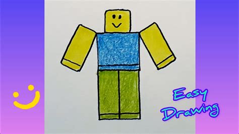 How to DRAW a ROBLOX NOOB step by step - easy