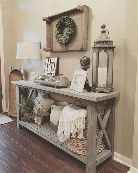 How to Decorate a Rustic Entryway Table