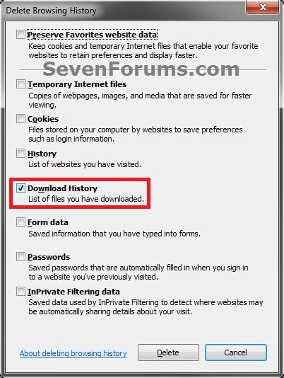 How to Delete Download History