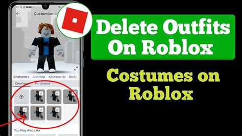 How to Delete Outfits Costumes on Roblox Mobile - YouTube