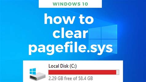 How to Delete Pagefile.sys in Windows 10