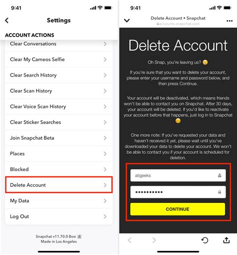 How to Delete Snapchat Account