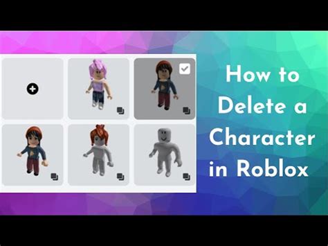 How to Delete a Character in Roblox - YouTube