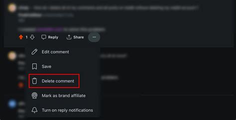 How to Delete a Comment via Website