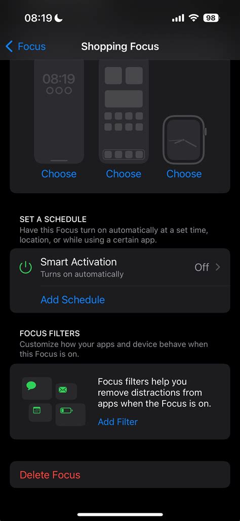 How to Delete a Focus Filter on iPhone