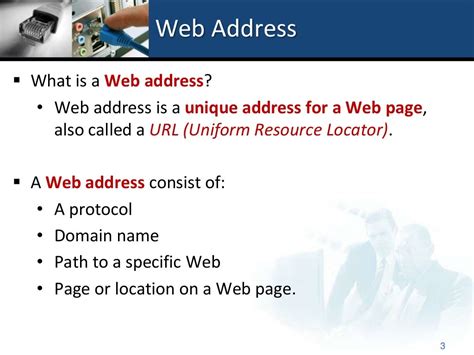 How to Describe the Web Address www.cengage.com