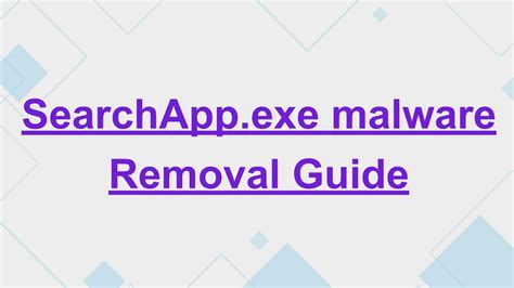 How to Determine if the SearchApp.exe Program is Malware