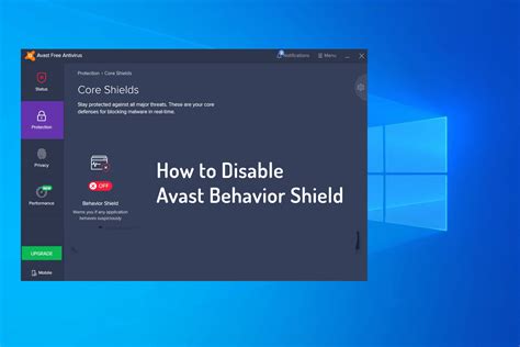 How to Disable Avast Behavior Shield