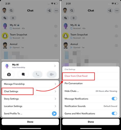 How to Disable Snapchat AI Bot via Chat Feed