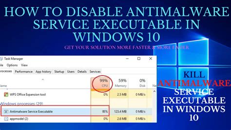 How to Disable the Antimalware Service Executable Process