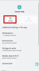 How to Disable the Carrier Hub App