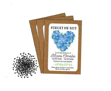 How to Distribute Forget Me Not Seeds at a Funeral Service