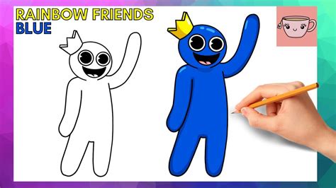 How to Draw Blue Easy Roblox Rainbow Friends - YouTube