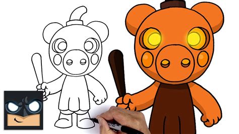 How to Draw Piggy Roblox - KidzTube