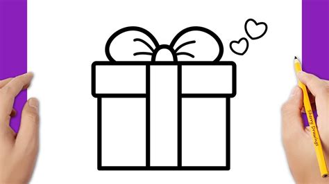 How To Draw A Gift - Youtube