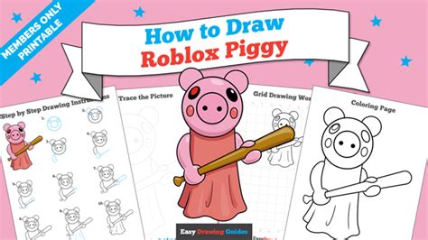 How to Draw the Roblox Piggy - Really Easy Drawing Tutorial