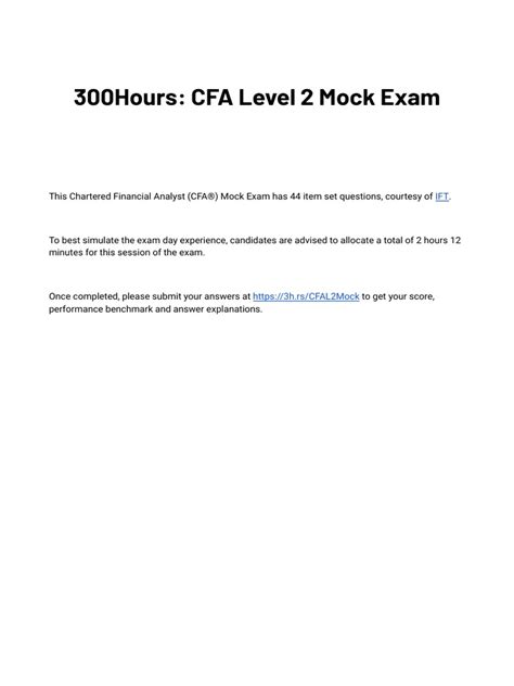 How to Effectively Use Your Cfa Level 2 Mock Exam Results