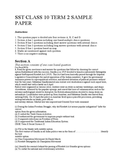 How to Effectively Use Your Class 10 Term 2 Sample Paper
