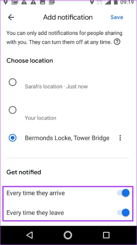 How to Enable Location Sharing Notifications on Google Maps for Android