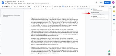 How to Enable Suggesting Mode in Google Docs