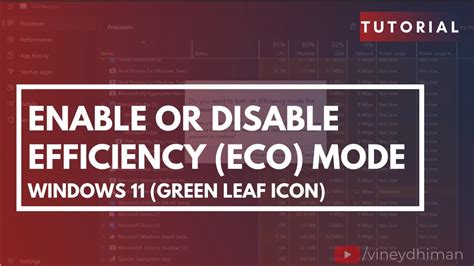 How to Enable or Disable Efficiency mode for App/Process in Windows 11