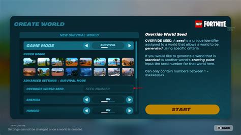 How to Enter Seed Number in LEGO Fortnite