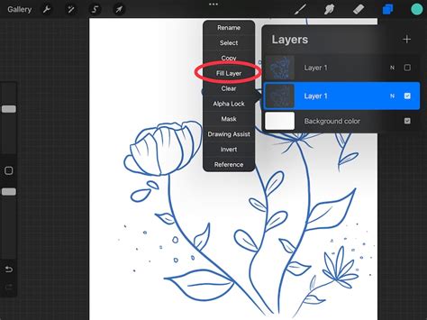 How to Fill in a Shape on Procreate