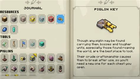How to Find a Piglin Key in Minecraft Legends
