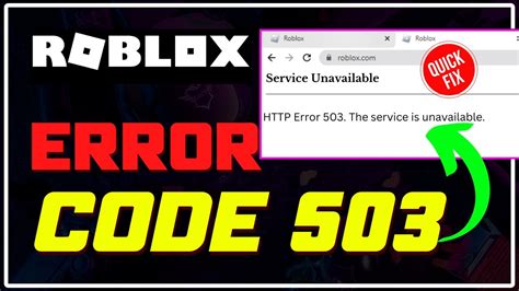 How to Fix Roblox 503 Service Unavailable Error