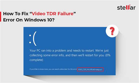 How to Fix Video_TDR_Failure in Windows 10