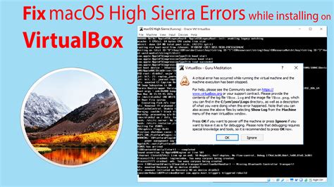 How to Fix macOS High Sierra Error on VirtualBox