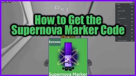 How to Get the Supernova Marker Code (UPDATE) - Roblox