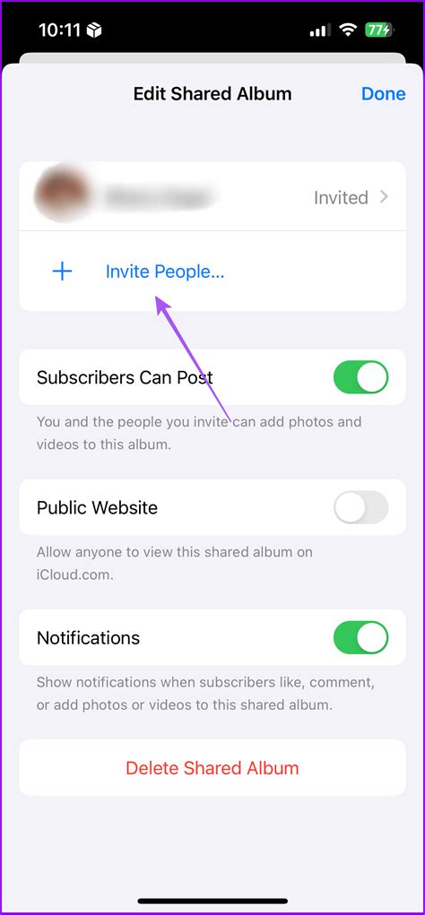 How to Invite More People to Shared Album