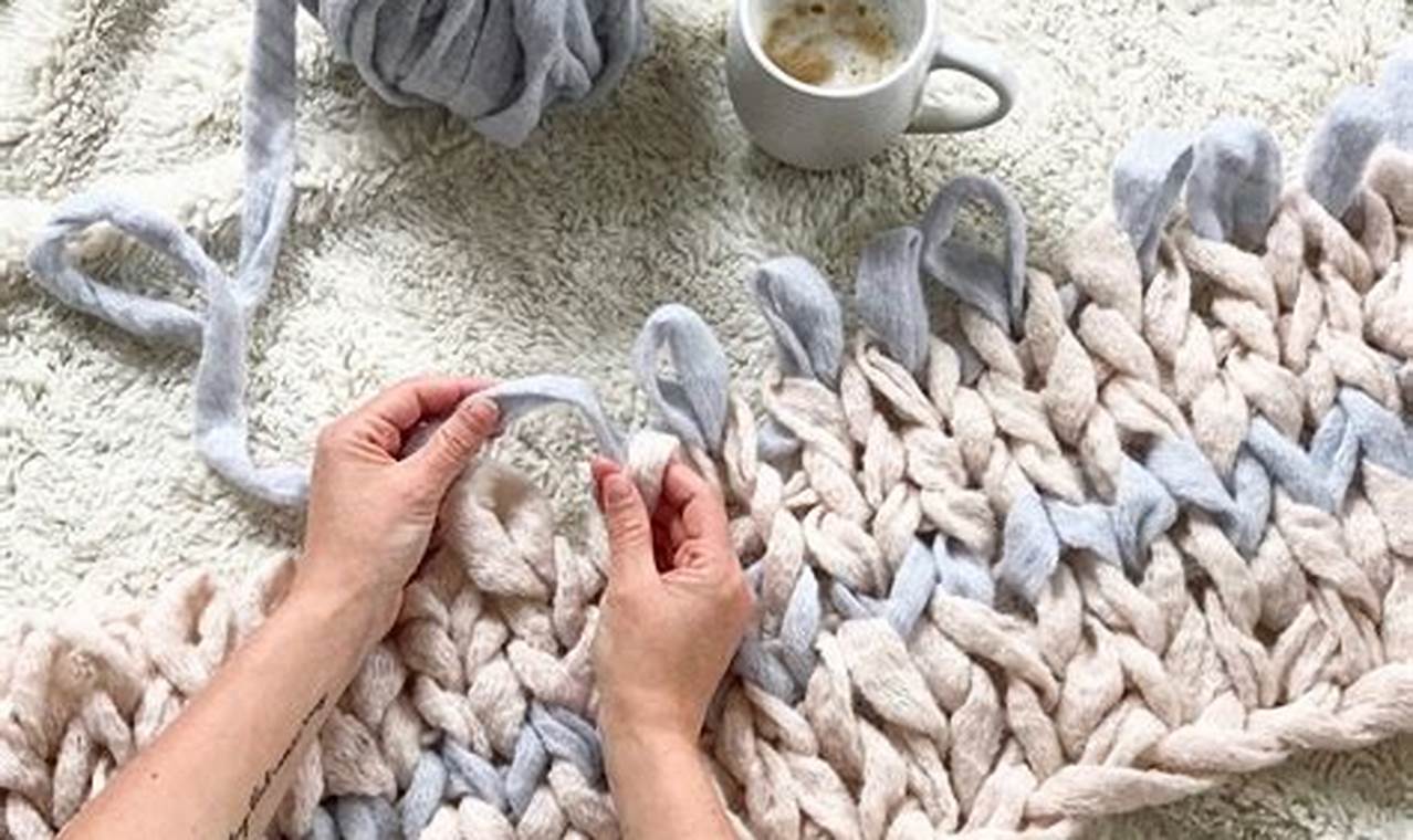 How to Knit a Blanket with Thick Wool