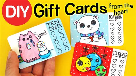 How To Make Gift Cards From The Heart - Fun Diy Holiday Craft - Youtube