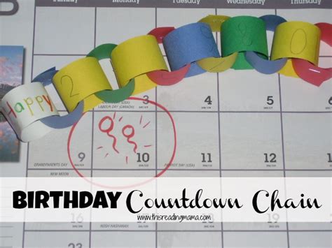 How to Make a Birthday Countdown Chain