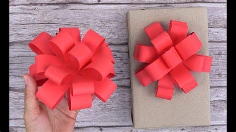 How To Make A Gift Bow , Paper Bow - Youtube
