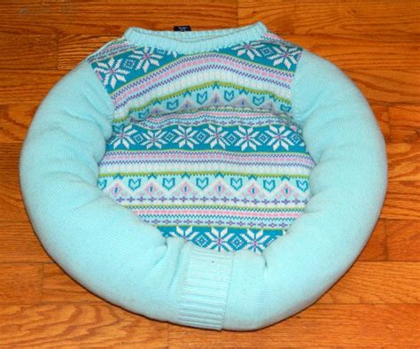 Filling the sweater with stuffing