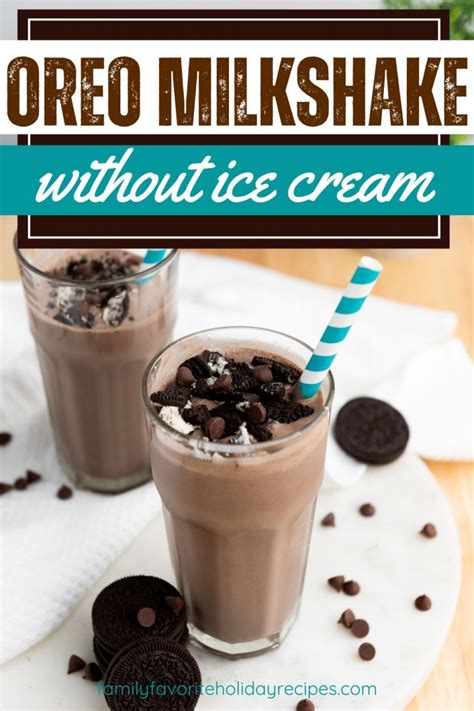How to Make an Oreo Milkshake Without Ice Cream