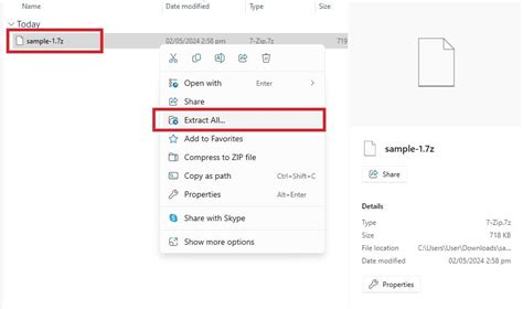 How to Open and Extract 7z Files in Windows