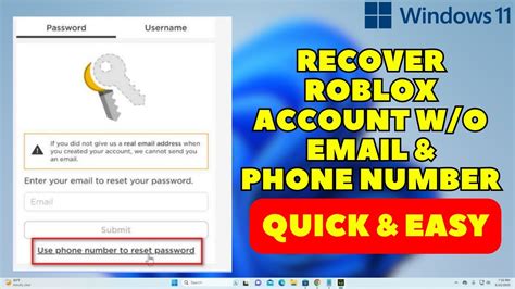 How to Recover Your Roblox Account Without Email or Phone 