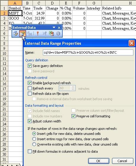 How to Refresh Web Data on Microsoft Excel