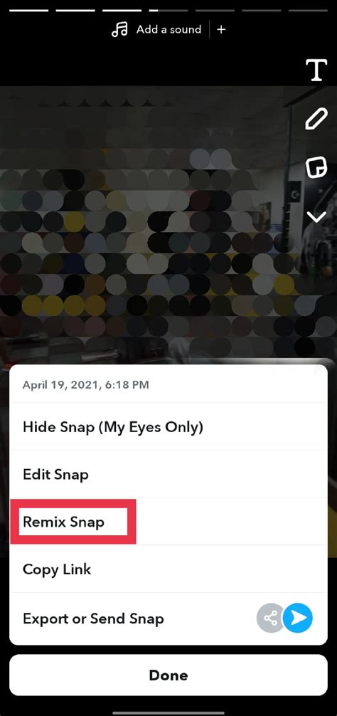 How to Remix Snaps from your Memories