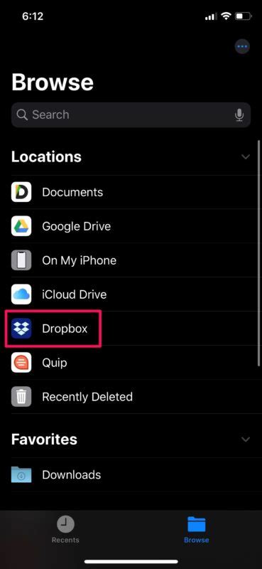 How to Remove Dropbox from Files App on iOS Device