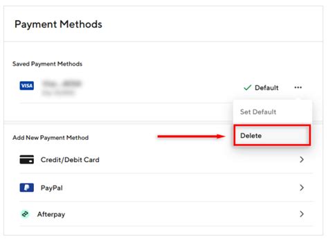 How to Remove Payment Cards on DoorDash