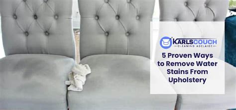Removing water stains from a couch
