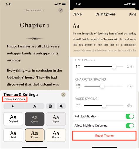 How to Reset Theme in Apple Books