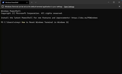 How to Reset Windows Terminal in Windows 11